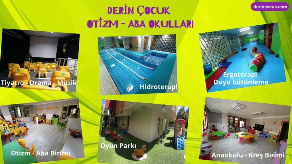 Otizm Aba terapi, Uygulamali davranis analizi, Okul oncesi cocukluk otizmi, Ergoterapi, Hidroterapi, derincocuk