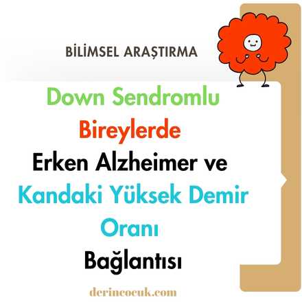 Otizmin 12 ila 48 Aylık bebeklerdeki etkisi üzerine bir araştırma 6 Down Sendromu Alzhiemer ve yüksek demir bağlantısı